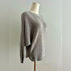 Wool/Cashmere Blend Aritzia Babaton Long Sleeve Sweater Neutral Grey Size XS